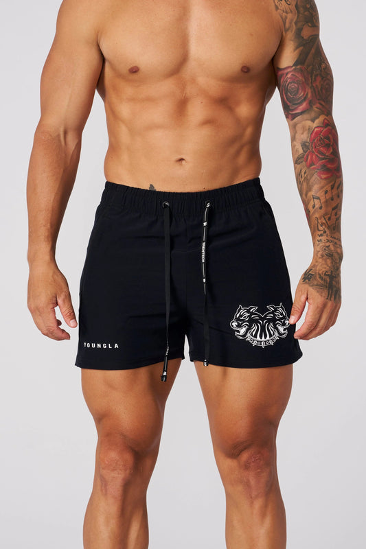 1012 - TREN TWINS QUAD REVEAL SHORTS - NEGRO