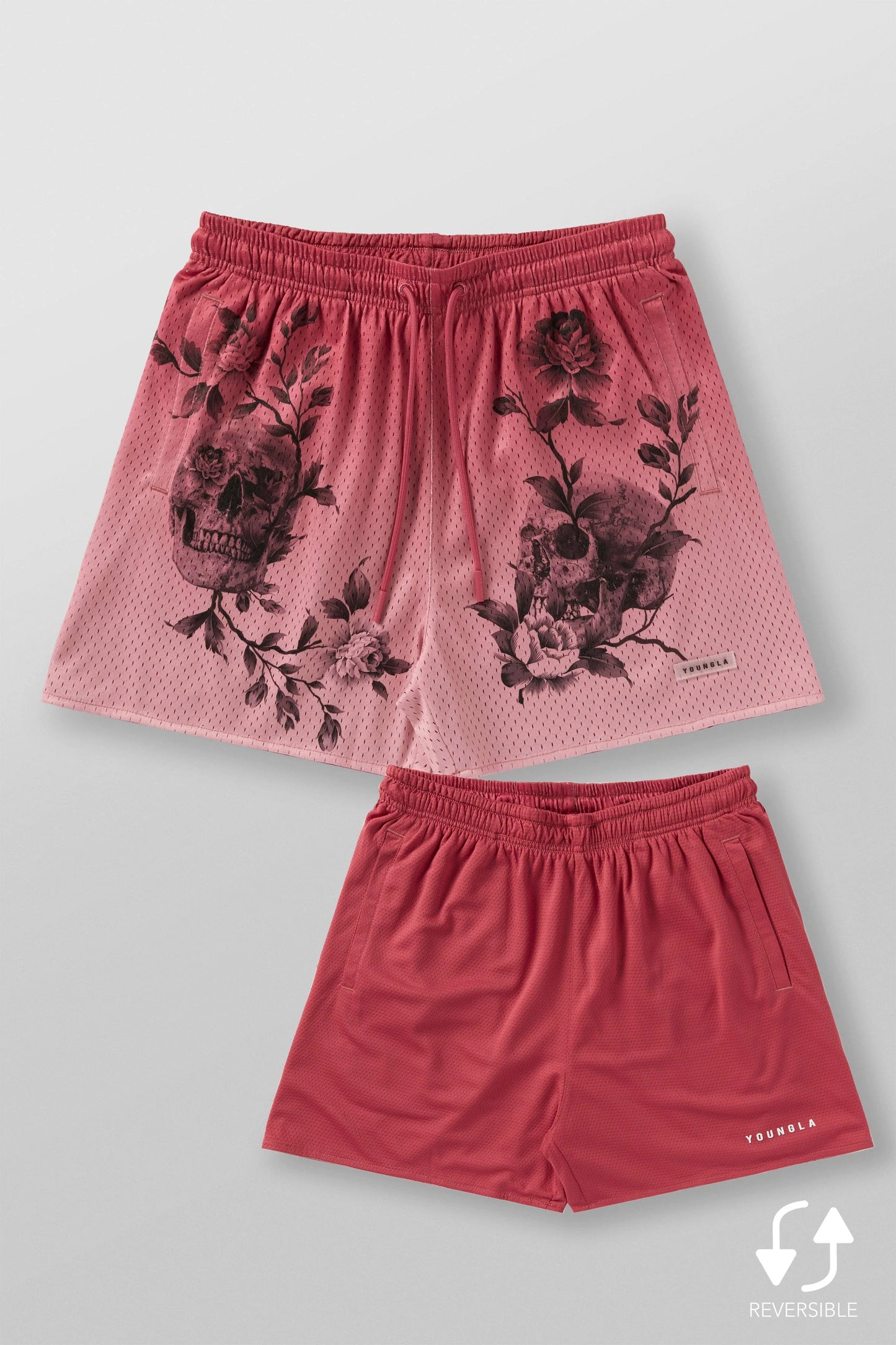 1111 - SKULLS & ROSES REVERSIBLE SHORTS - SKULL BRANCH
