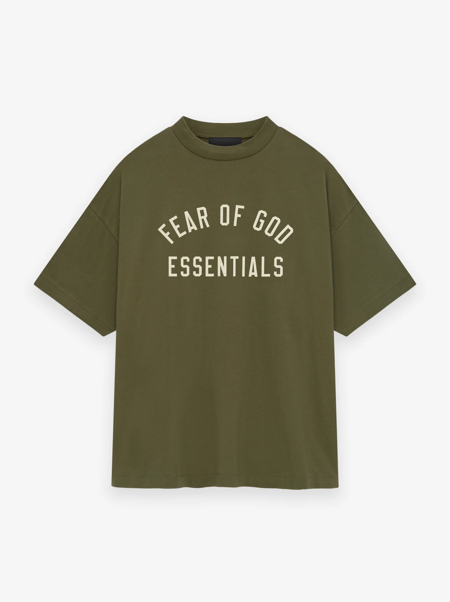 ESSENTIALS Jersey Crewneck Tee - Militar