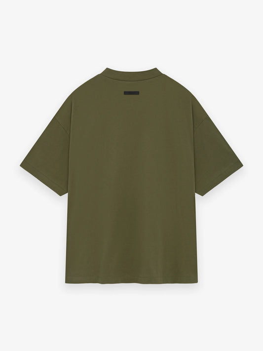 ESSENTIALS Jersey Crewneck Tee - Militar