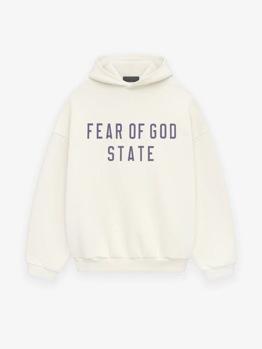 FLEECE HOODIE - SHELL - BLANCO