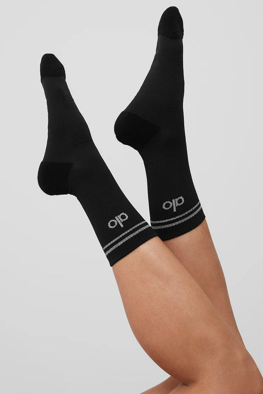 UNISEX HALF-CREW PERFORMANCE SOCK NEGRO