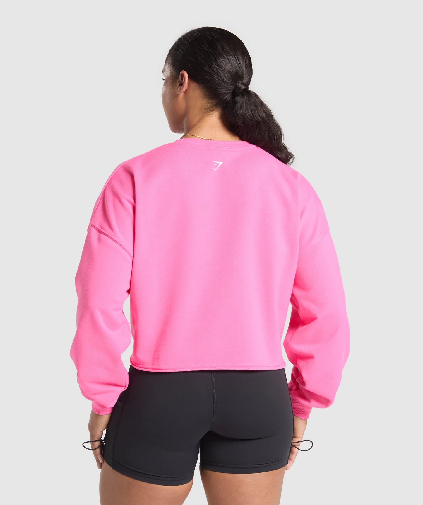 KETTLEBELL CUTIE CROPPED SWEATSHIRT - PINK