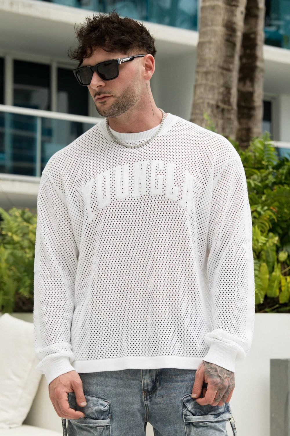 8016 - 99 KNIT LONG SLEEVES - WHITE