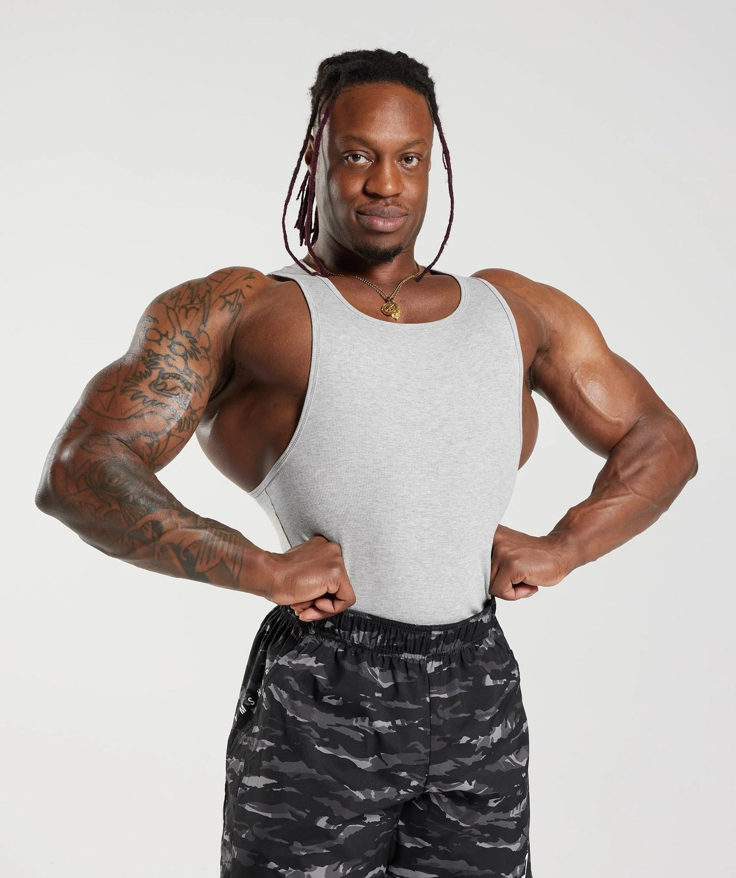 RIBBED TANK PACK 3 - GRIS NEGRO Y BLANCO