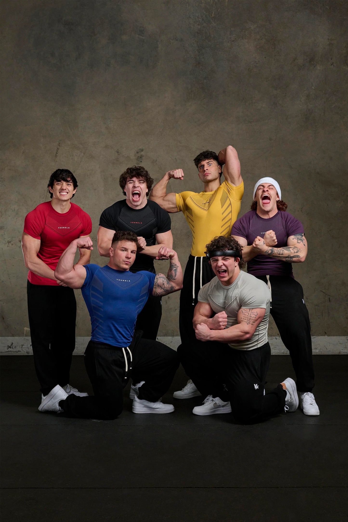 465 SUPERHERO COMPRESSION TEES - CEMENT