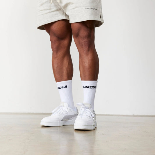 VANQUISH MEDIAS BLANCAS DE ALGODON ORGANICO