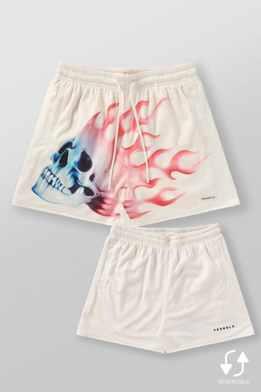 1111 - SKULLS & ROSES REVERSIBLE SHORTS