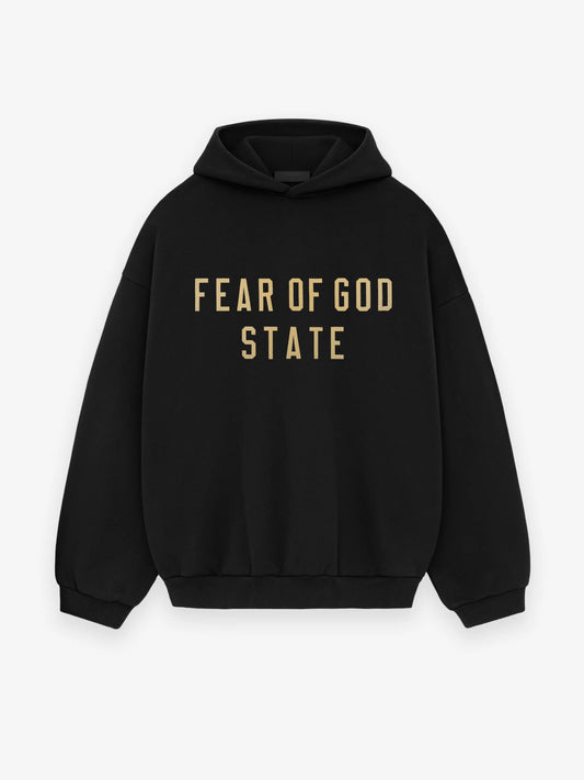 FLEECE HOODIE - BLACK