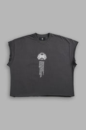 DARCSPORT - WOLVES WEB "GRUNGE" CUT OFF TEE IN GREY