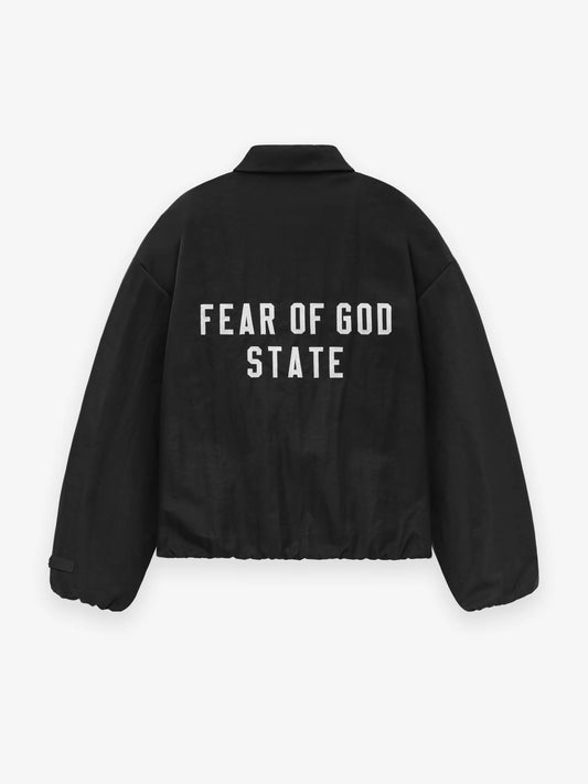 ESSENTIALS Textured Nylon Coaches Jacket