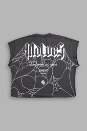 DARCSPORT - WOLVES WEB "GRUNGE" CUT OFF TEE IN GREY