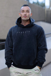 551 - DRIPPY SKULL HOODIE - NEGRO