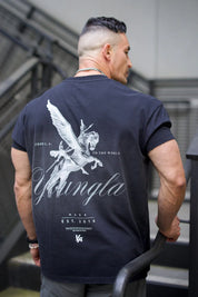 4118 - WARRIOR TEES - BLACK WASH