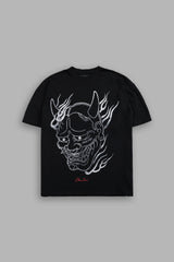 Oni Fire "Premium" Oversized Tee in Black