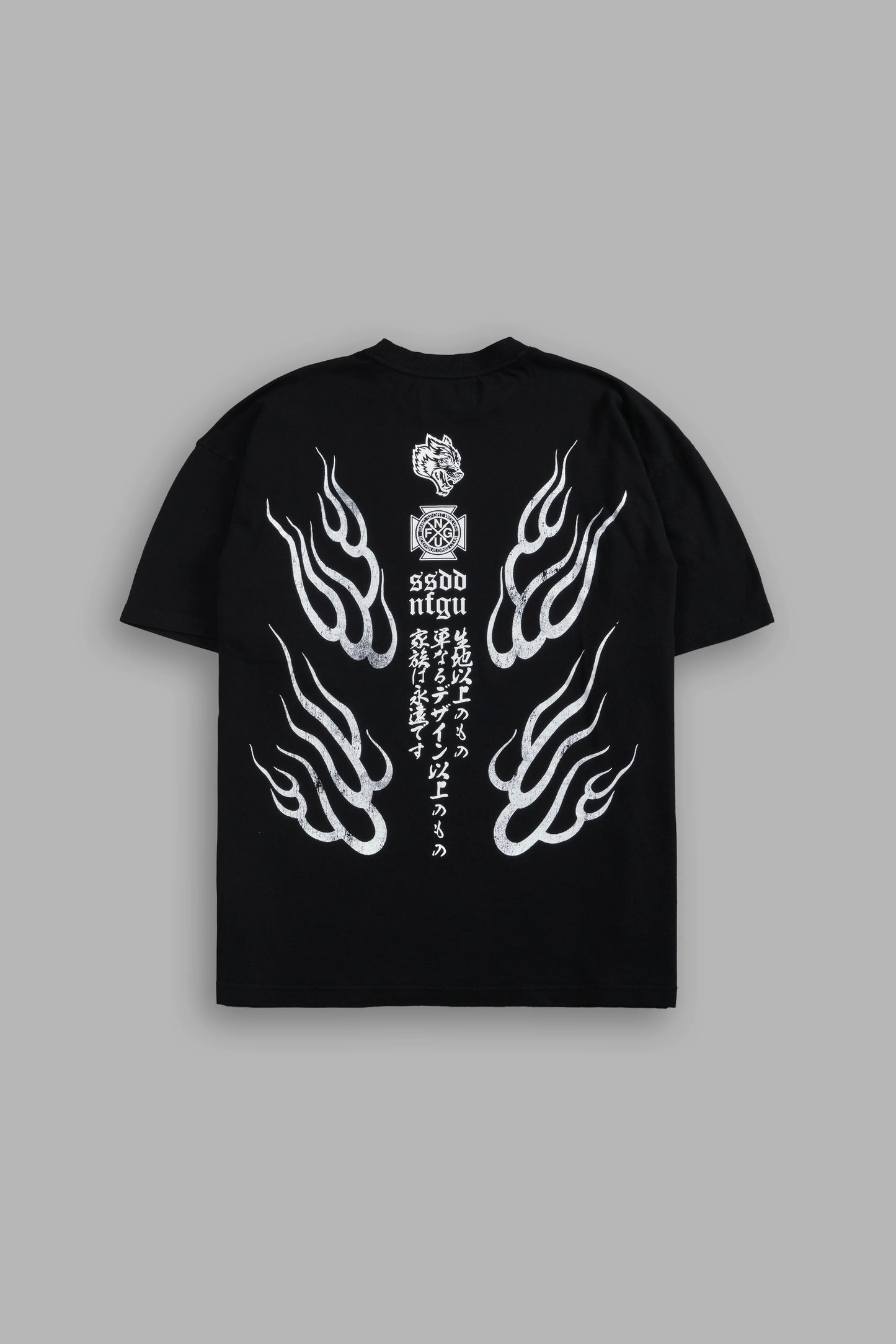 Oni Fire "Premium" Oversized Tee in Black