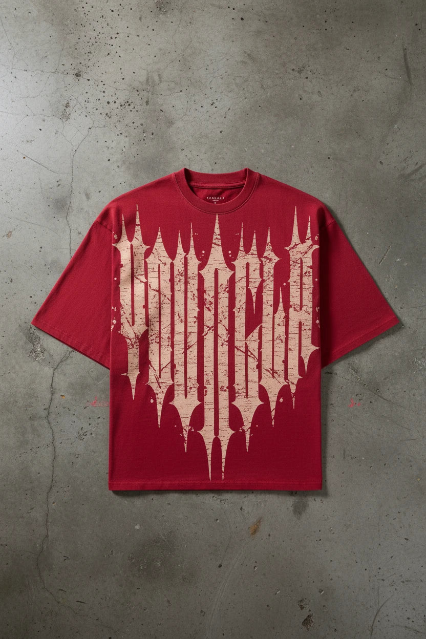 4156 - REVENGE TEES SPRING '25 - RED WASH