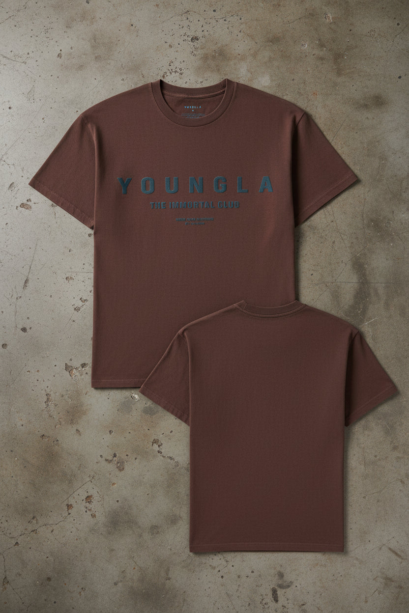 473 - IMMORTAL CLUB TEES - BROWN WASH