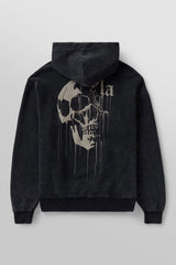 551 - DRIPPY SKULL HOODIE - NEGRO