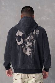 551 - DRIPPY SKULL HOODIE - NEGRO