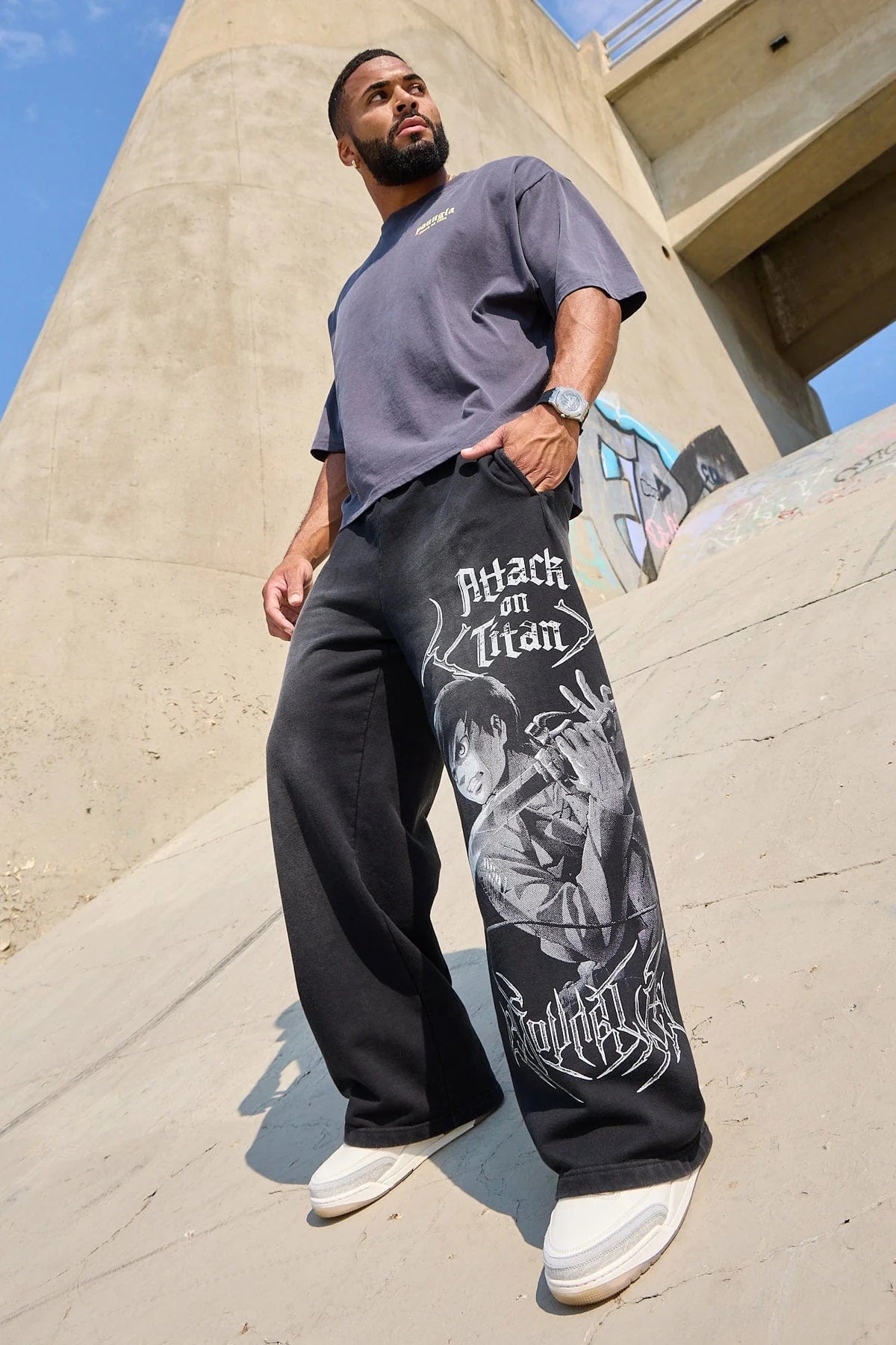2128 - AOT© X YLA BAGGY JOGGERS - EREN SWORD