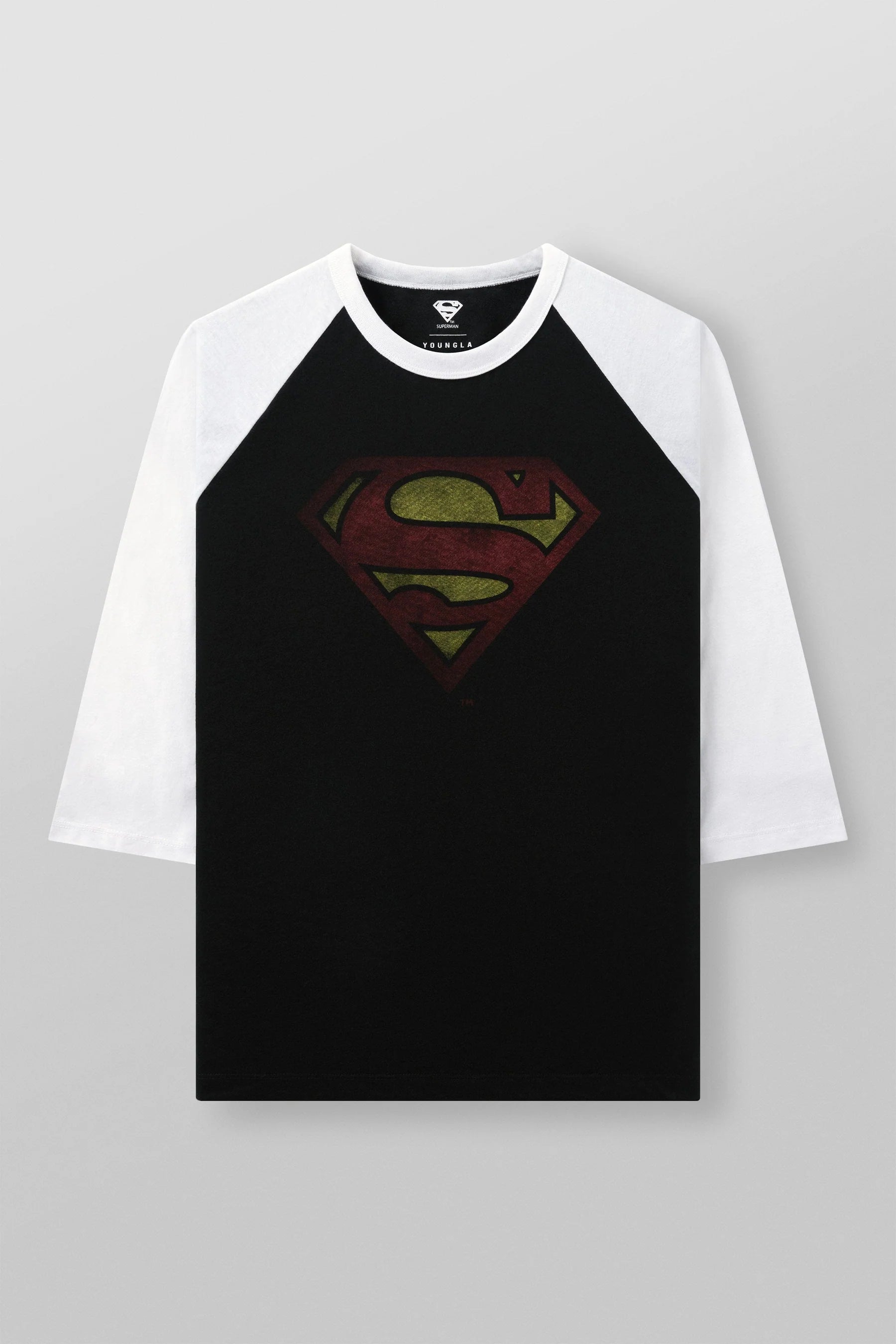 8072 - SUPERMAN 3/4 RAGLAN SHIRTS