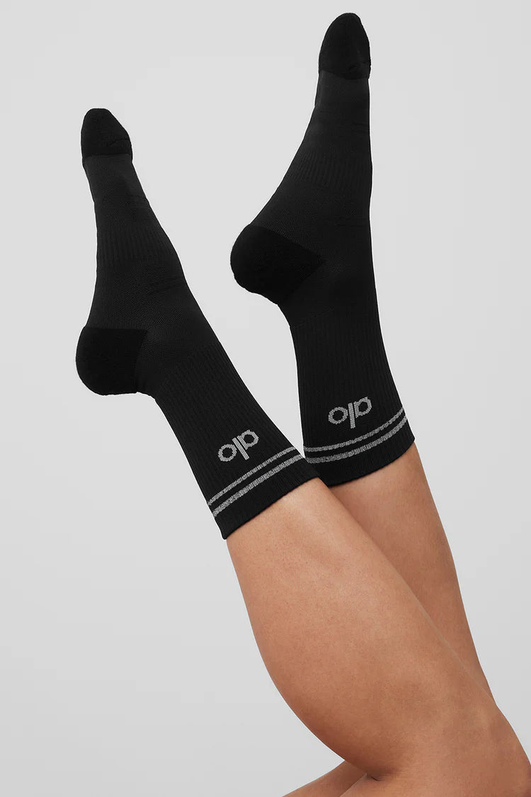 UNISEX HALF-CREW PERFORMANCE SOCK NEGRO