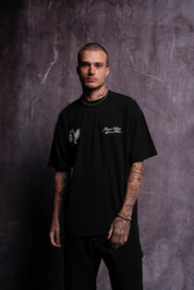 DARCSPORT ROSES WHILE WE'RE HERE "PREMIUM" OVERSIZED TEE IN BLACK