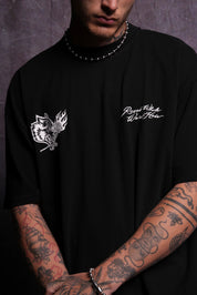 DARCSPORT ROSES WHILE WE'RE HERE "PREMIUM" OVERSIZED TEE IN BLACK