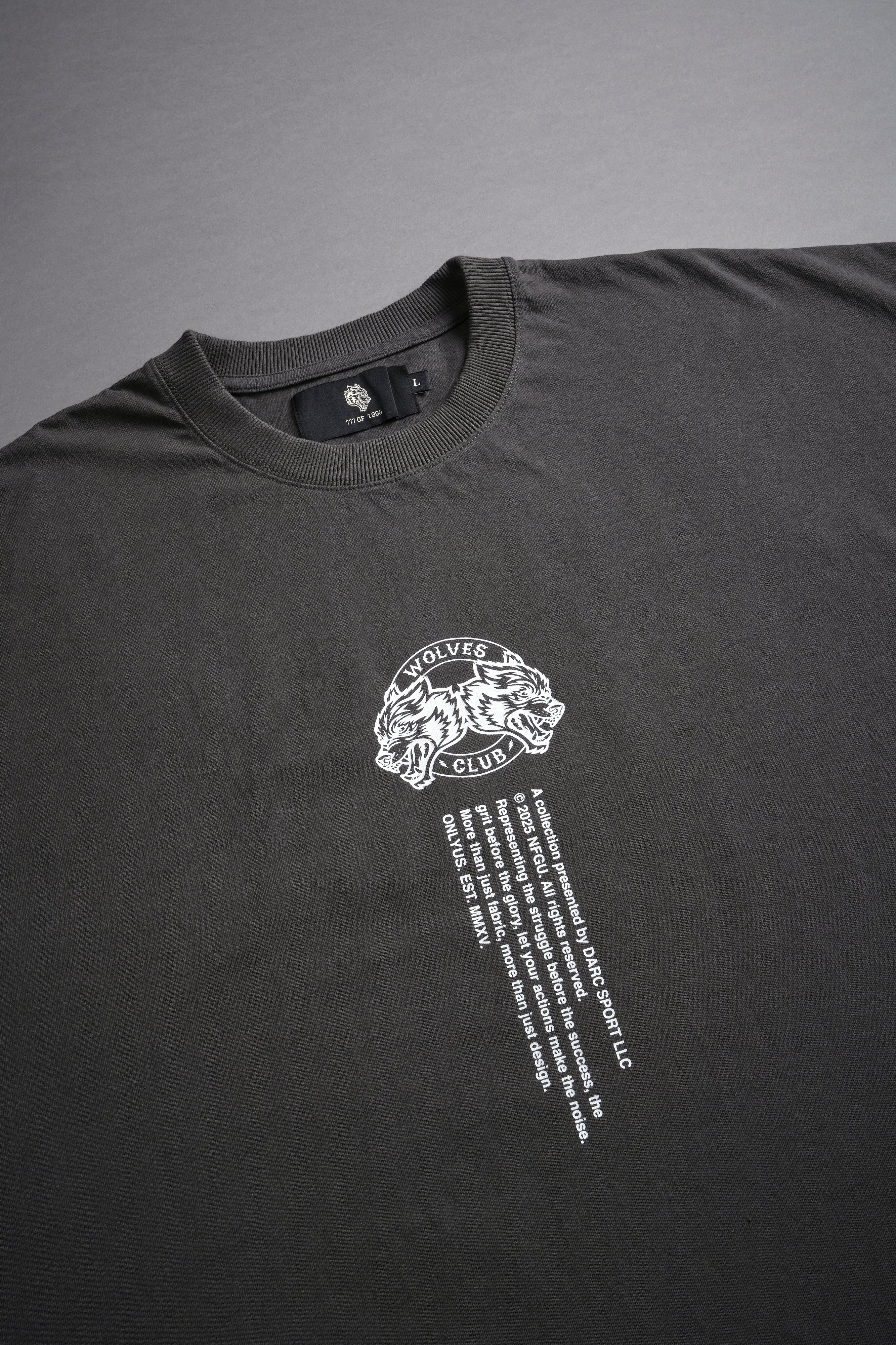 DARCSPORT - WOLVES WEB "GRUNGE" CUT OFF TEE IN GREY