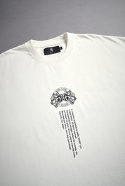 DARCSPORT - WOLVES WEB "GRUNGE" CUT OFF TEE IN CREAM