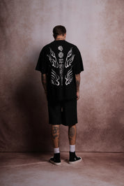 Oni Fire "Premium" Oversized Tee in Black