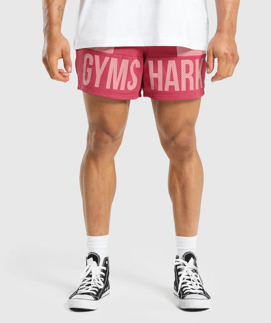 Brandmark Mesh 5" Shorts - Rosa