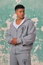 5226 YoungLA  Gold's Iron Legacy Layered Zip-Up