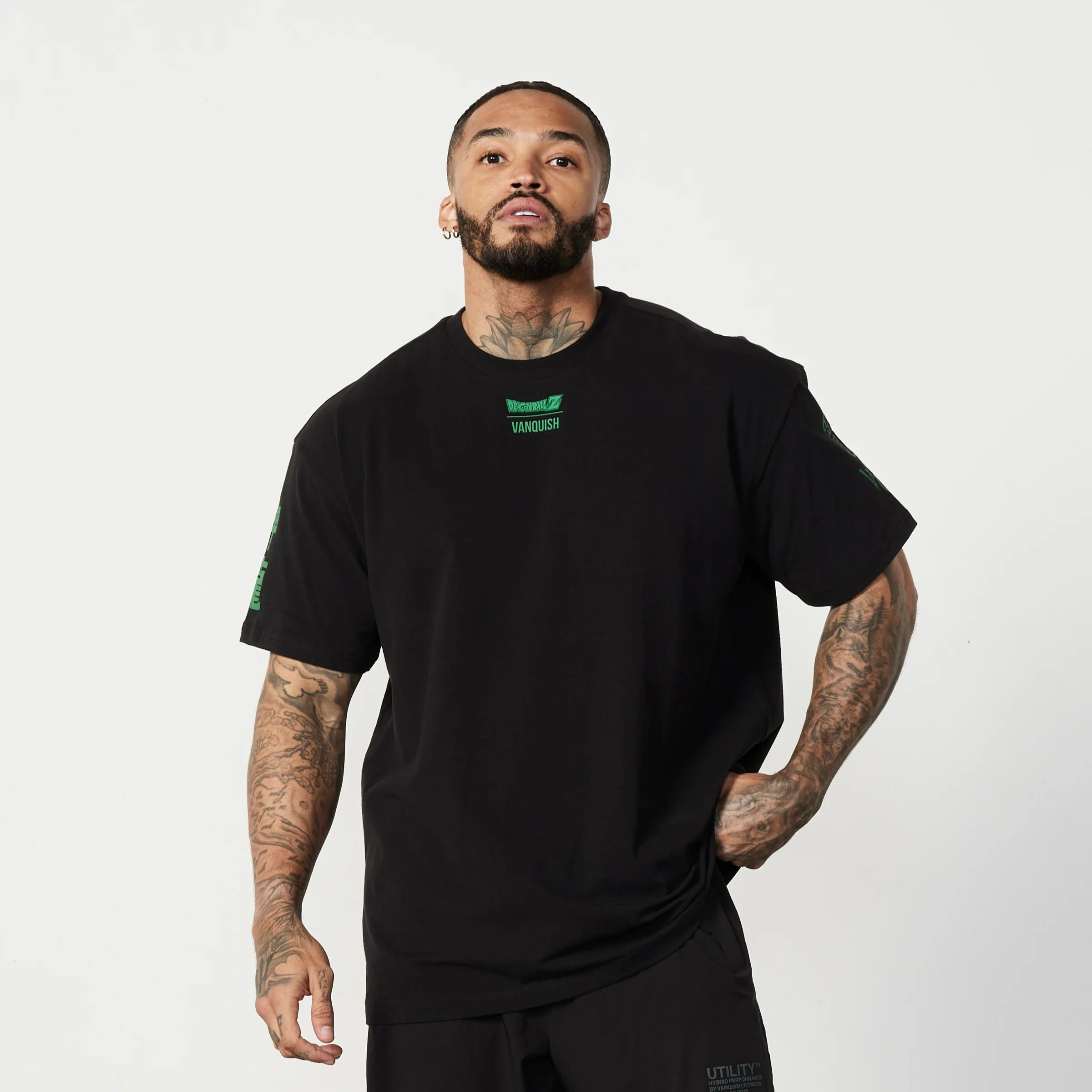 VANQUISH DBZ SHENRON BLACK OVERSIZED T SHIRT