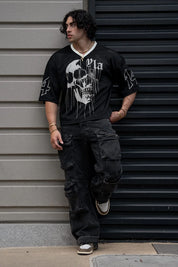 4015 - DRIPPY SKULL JERSEY - NEGRO