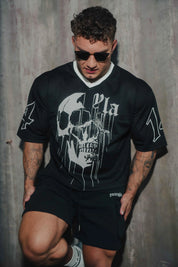 4015 - DRIPPY SKULL JERSEY - NEGRO