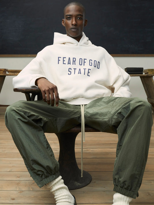 FLEECE HOODIE - SHELL - BLANCO