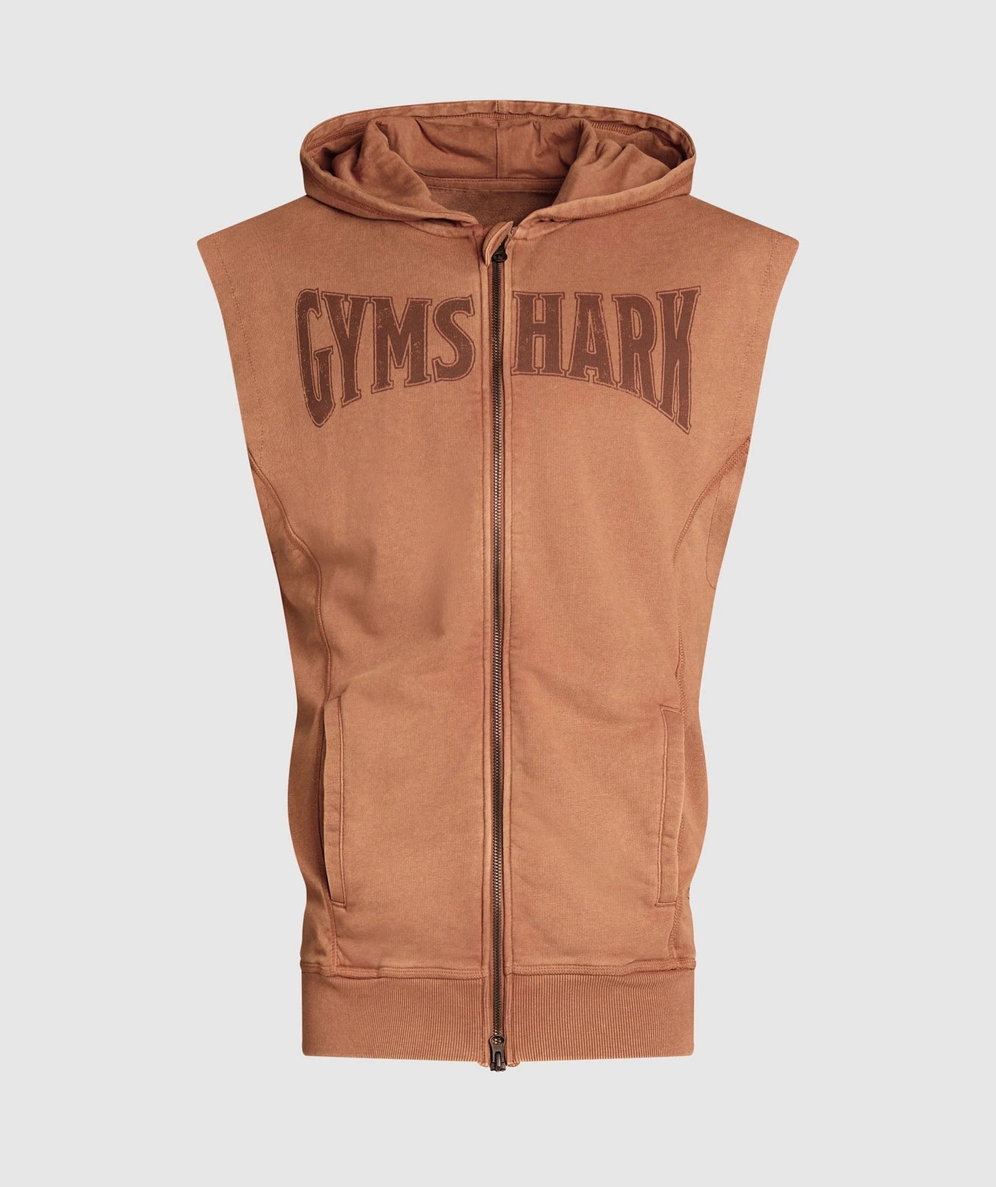 HERITAGE WASHED SLEEVELESS ZIP UP HOODIE