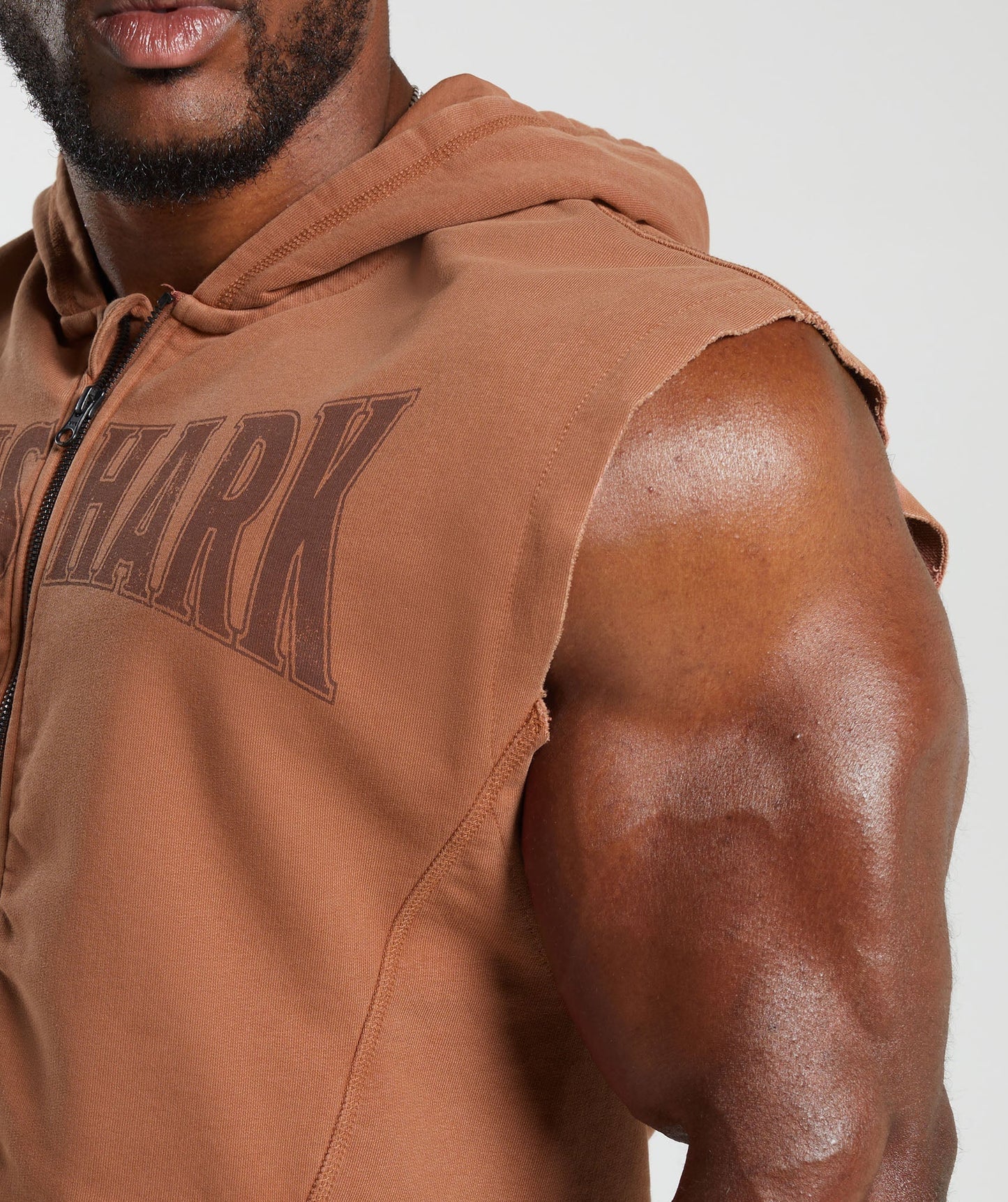 HERITAGE WASHED SLEEVELESS ZIP UP HOODIE