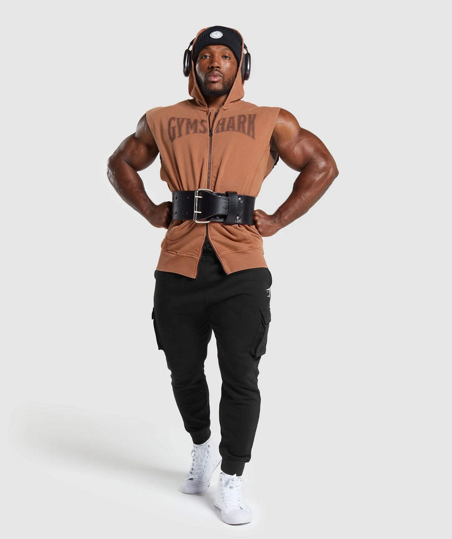 HERITAGE WASHED SLEEVELESS ZIP UP HOODIE