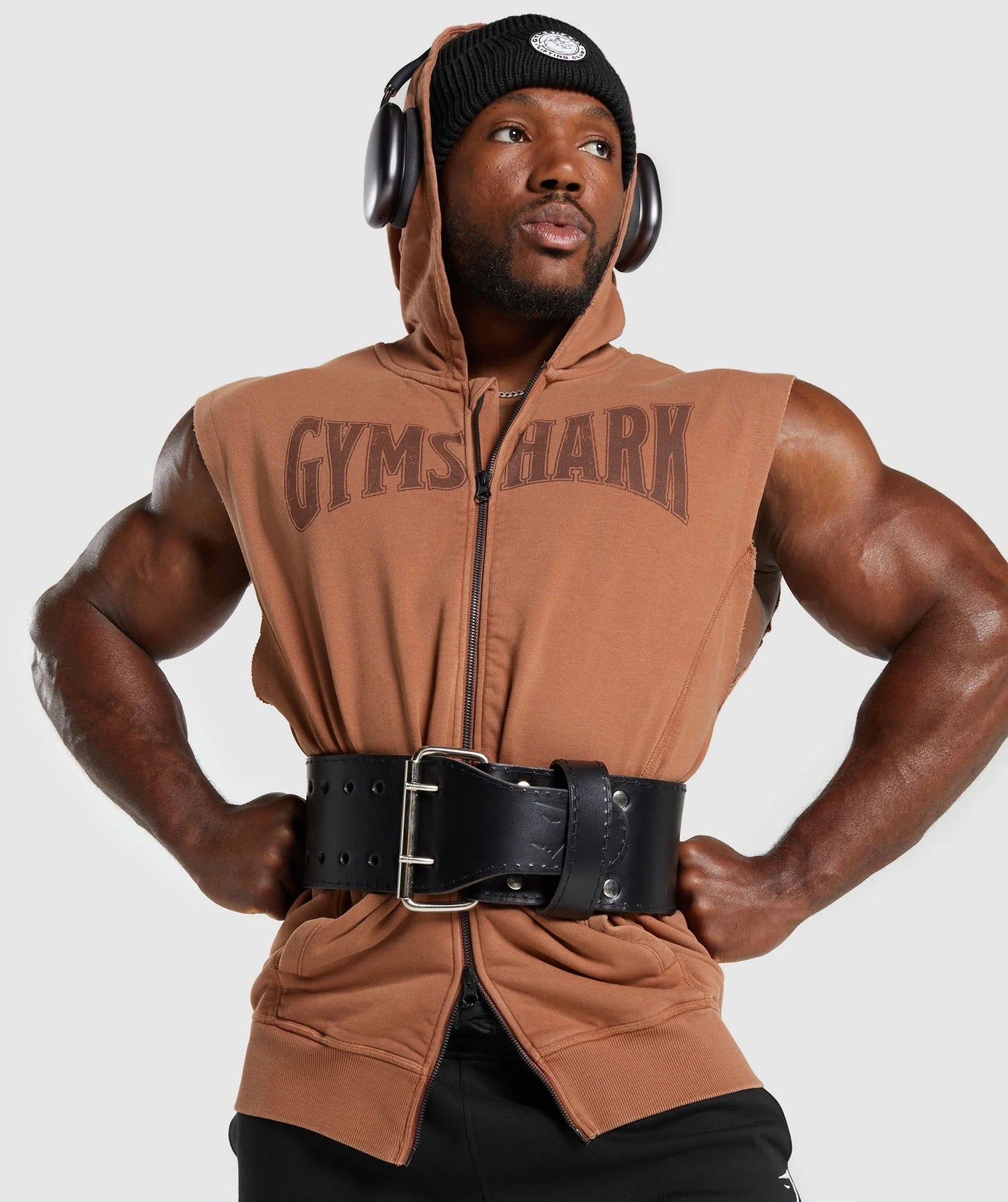 HERITAGE WASHED SLEEVELESS ZIP UP HOODIE
