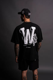 DARCSPORT - OUR STAMP "PREMIUM" OVERSIZED TEE IN BLACK