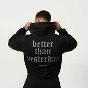 VANQUISH SUN-FADED BLACK OVERSIZED PULLOVER HOODIE