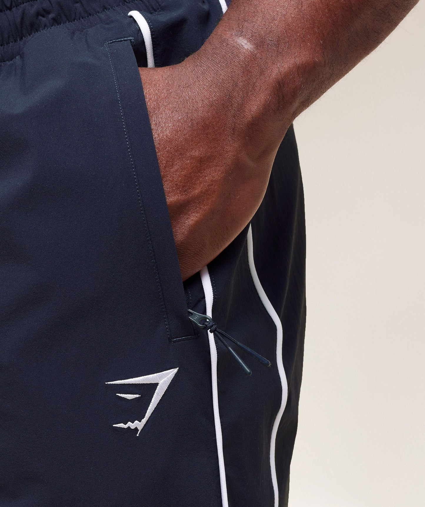 RETRO CRINKLE TRACK PANTS - HEAVY BLUE