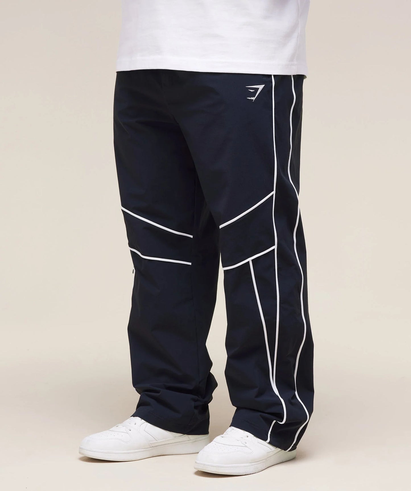RETRO CRINKLE TRACK PANTS - HEAVY BLUE