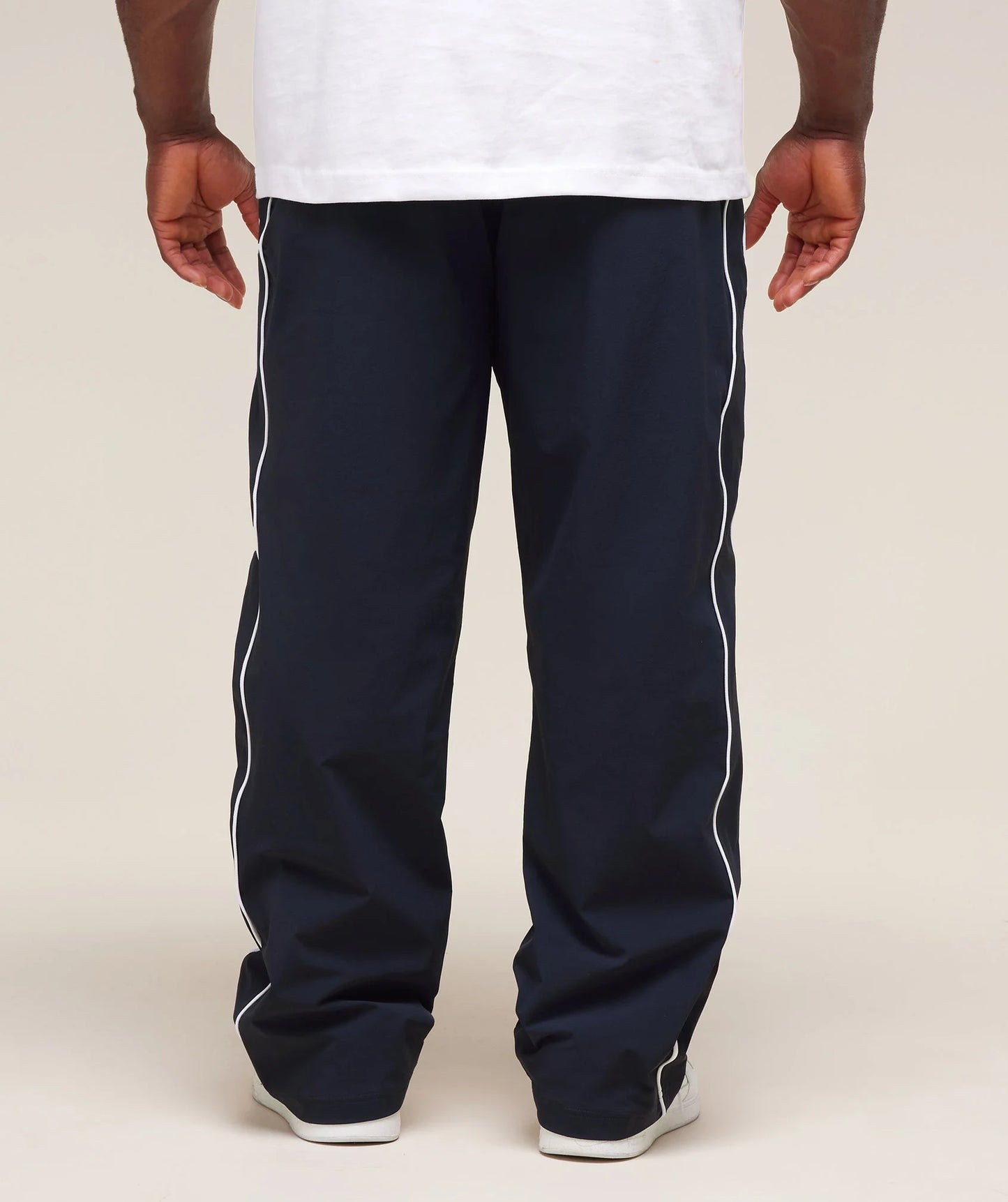 RETRO CRINKLE TRACK PANTS - HEAVY BLUE
