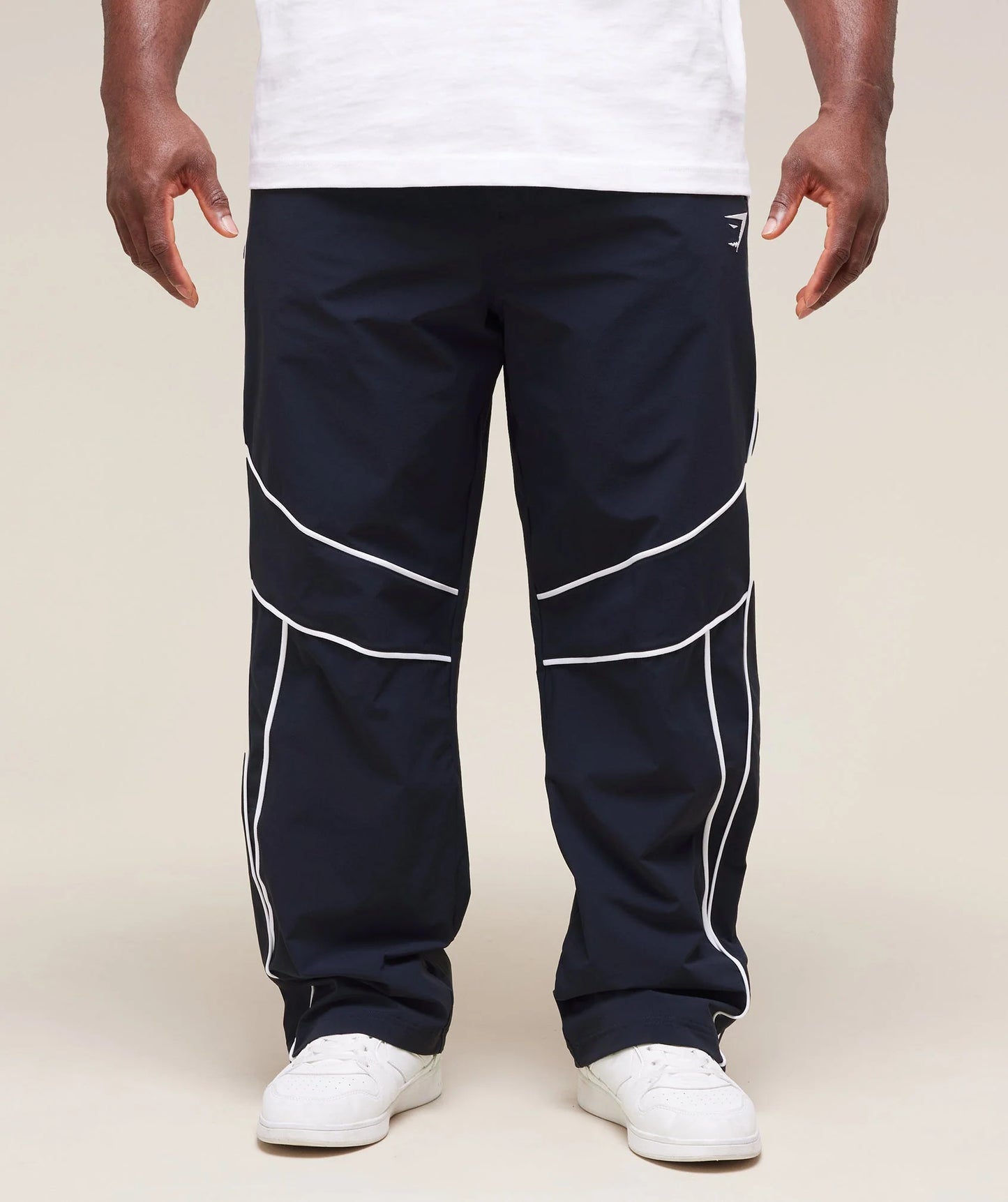 RETRO CRINKLE TRACK PANTS - HEAVY BLUE