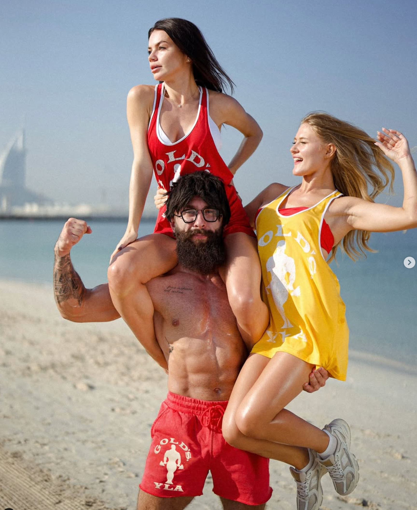 3014 - GOLDS GYM CLASSIC STRINGERS - ROJO