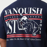 VANQUISH TSP NAVY BLUE MUSCLE OVERSIZED T SHIRT
